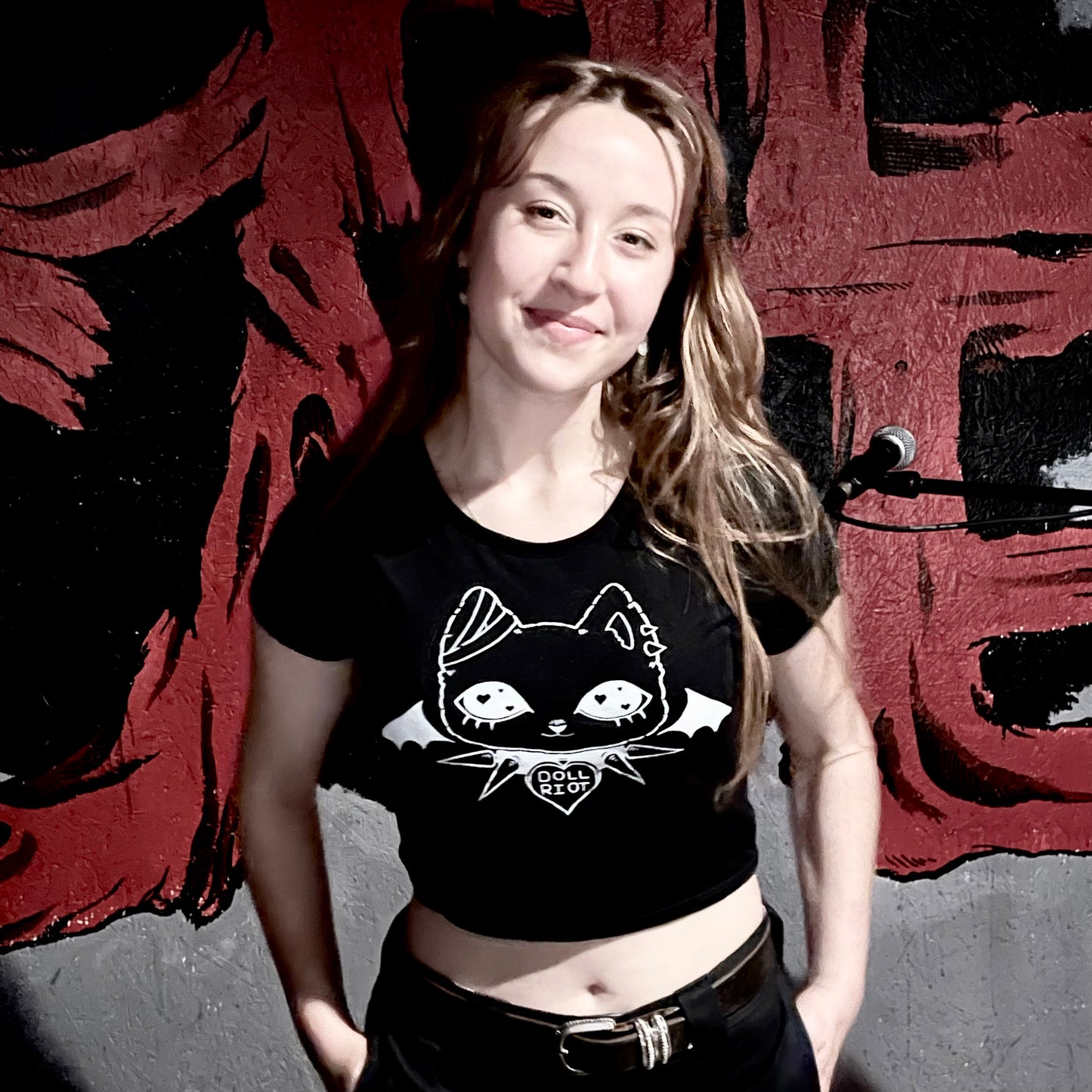 Doll Riot "Mrrowrr Kitty" Cutoff T-Shirt